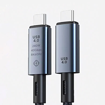 ALLY 40Gbps 240W Type-C 8K Görüntü ve Hızlı Data Şarj Kablosu