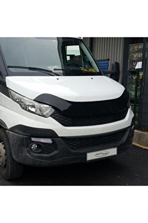 Iveco Daily Ön Kaput Koruma Rüzgarlığı 3mm Akrilik (ABS) Parlak Siyah Deflektör 2014-2019