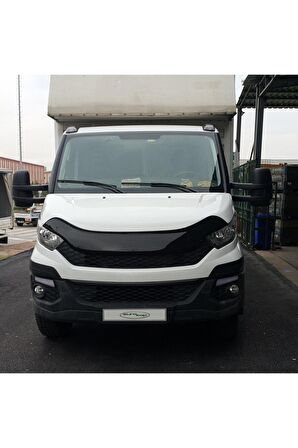 Iveco Daily Ön Kaput Koruma Rüzgarlığı 3mm Akrilik (ABS) Parlak Siyah Deflektör 2014-2019