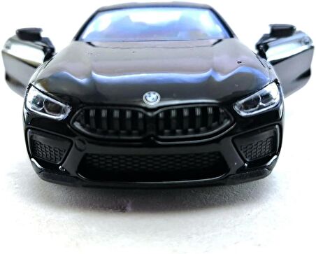 Kinsmart BMW M8 Diecast Metal Çek Bırak Araba 1:34 Ölçek Siyah