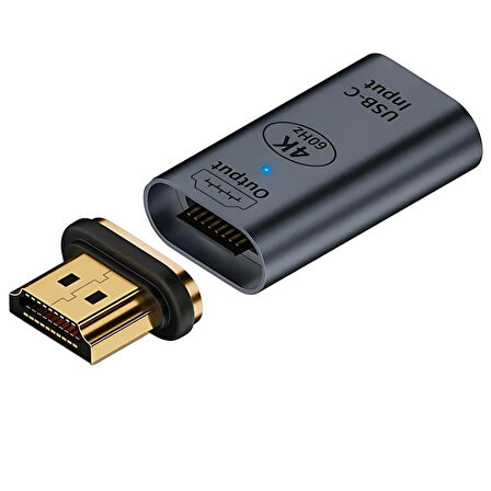 Coofbe Manyetik Başlıklı 4K 60Hz Type-c Hdmi Dönüştürücü Çevirici 4K/60Hz Görüntü Aktarım OTG başlık