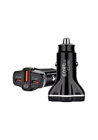 ALLY PD62 2xType-C + USB 78W Araç Çakmaklık Hızlı Şarj Aleti Araç Şarjı