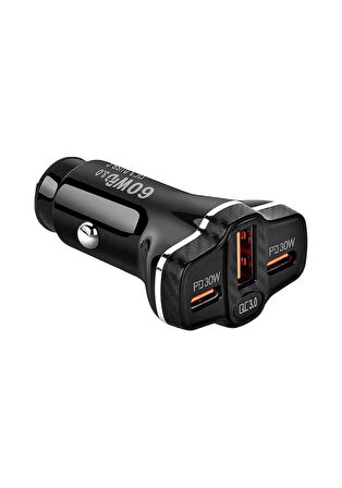 ALLY PD62 2xType-C + USB 78W Araç Çakmaklık Hızlı Şarj Aleti Araç Şarjı