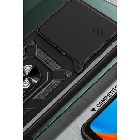 Xiaomi Mi 14T Pro Kılıf Pars Lens Yüzüklü Silikon - Kırmızı