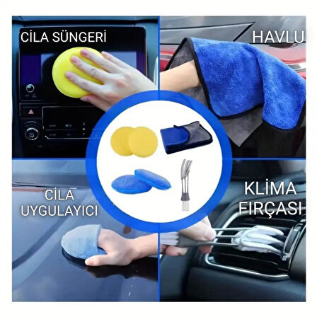 Polham Premium 26 Parça Ful+Ful Profesyonel Araç Detaylı Temizlik Seti, Matkap Uçlu Ultra Sağlam Tam Set