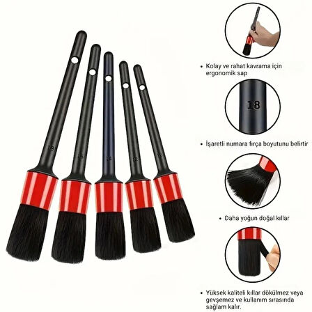 Polham Premium 26 Parça Ful+Ful Profesyonel Araç Detaylı Temizlik Seti, Matkap Uçlu Ultra Sağlam Tam Set