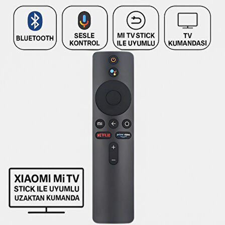 Polham Xiaomi Mi TV Stick İle Uyumlu Uzaktan Kumanda, Android TV Box İçin Uzaktan Bluetooth Kumanda