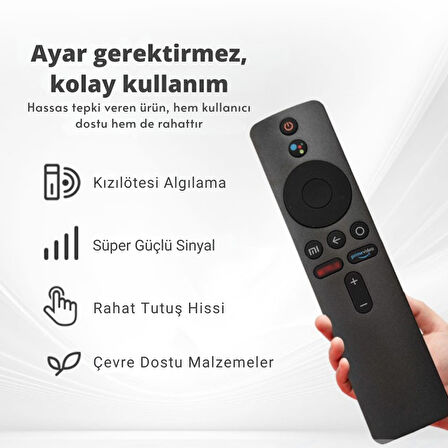 Polham Xiaomi Mi TV Stick İle Uyumlu Uzaktan Kumanda, Android TV Box İçin Uzaktan Bluetooth Kumanda