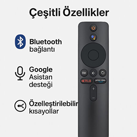 Polham Xiaomi Mi TV Stick İle Uyumlu Uzaktan Kumanda, Android TV Box İçin Uzaktan Bluetooth Kumanda