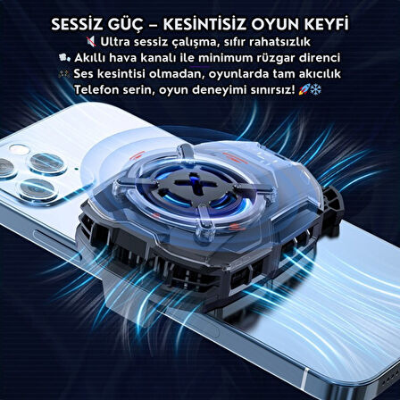 Polham 27W Akıllı Sıcaklık Kontrollü Süper İletken Telefon Soğutma Fanı Radyatör, Güçlü ve Sessiz Soğutucu