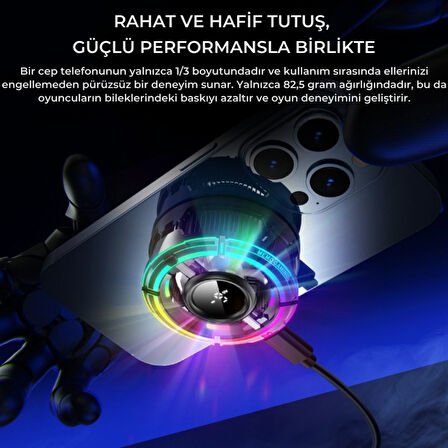 Polham Magsafe ve Klipsli RGB LED Süper Soğutucu | 6000RPM Ultra Hızlı Fan | Dijital Ekranlı Isı Göstergeli
