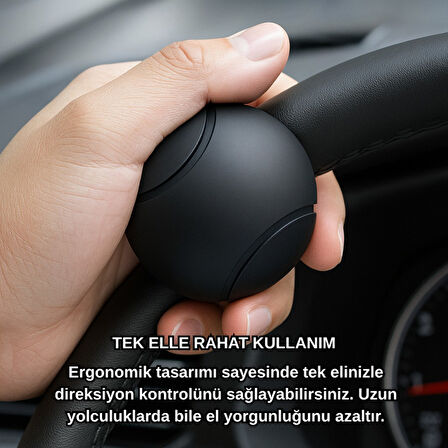 Polham Araç Direksiyon Topuzu 360 Dönebilir, Direksiyon Çizmez, Tüm Araç Direksiyonlarına Uyumlu