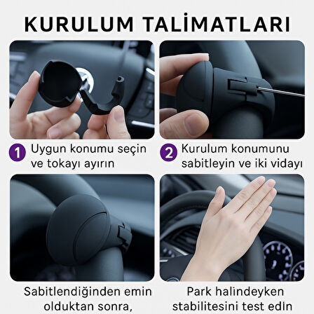 Polham Araç Direksiyon Topuzu 360 Dönebilir, Direksiyon Çizmez, Tüm Araç Direksiyonlarına Uyumlu