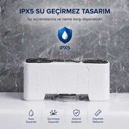 Polham Kızılötesi Sensörlü Otomatik Sifon Aparatı – Temassız Kullanım, Suya Dayanıklı, 1200mAh Şarjlı