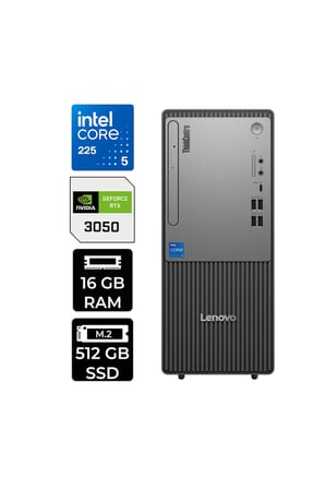 ThinkCentre Neo 50T G6 Ultra 5 225 16GB 512GB SSD RTX3050/6GB FDOS Masaüstü Bilgisayar & PER4 USB Bellek