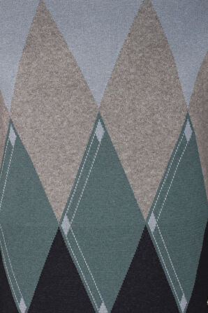 Erkek Triko Lacivert Bisiklet Yaka Baklava Desenli Slim Fit Pamuklu Kazak NCS JEANS 3727