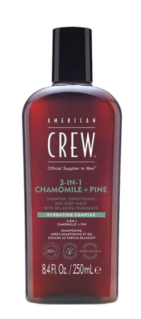 american crew 3'ü 1 arada chamomile pine relaxing şampuan 250 ml