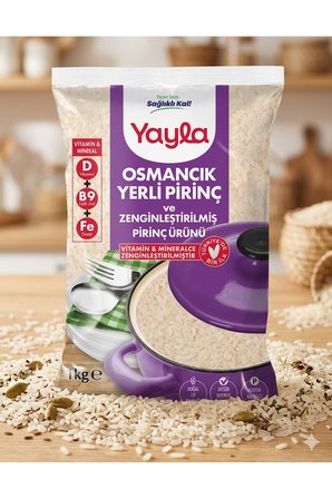 Yayla 1 kg Osmancık Yerli Pirinç - Vitamin & Mineralce Zenginleştirilmiş