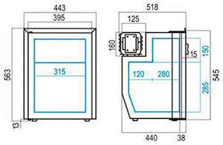 Vitrifrigo Buzdolabı. Model C51iX OCX2 51 Litre