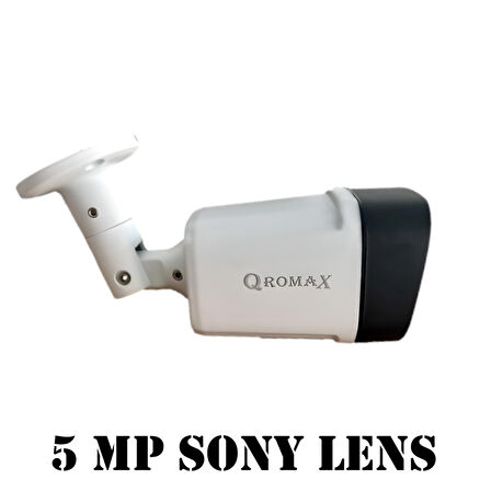 1 Kameralı Set - Hareket Algılayan Gece Görüşlü 36 IR Led 5MP Sony Lensli 1080P Full HD Metal Kasa Güvenlik Kamerası Seti 5236