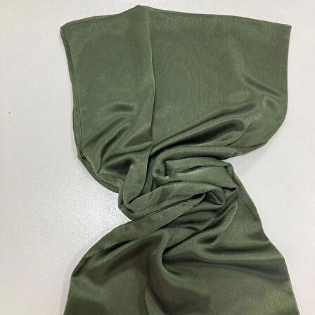 Kroren Jan Jan Haki Düz Renk Şal 7301-46