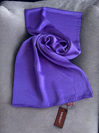 Kroren Jan Jan Eflatun Düz Renk Şal 7301-1067