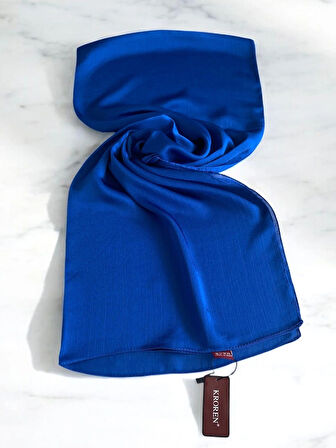 Kroren Jan Jan Mavi Düz Renk Şal 7301-1069