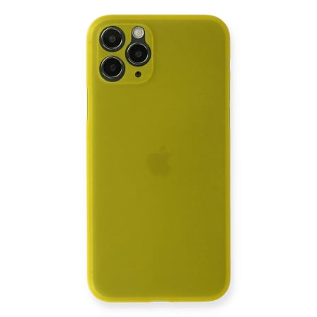 Apple iPhone 11 Pro Kılıf PP Ultra İnce Kapak - Sarı