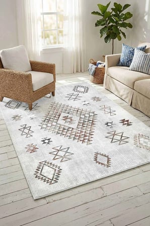 Yıkanabilir Kaymaz Taban Dijital Baskılı Halı ve Yolluk – Leke Tutmaz Salon & Mutfak Halısı