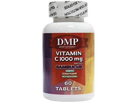 Dmp Vitamin C 1000 Mg 60 Tablet Cordyceps Elderberry Rose Hip Echinacea Cordyceps Zinc