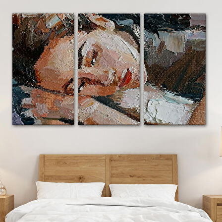 Uyuyan Güzel Kadın Yağlıboya Görünümlü Duvar Tablosu-3730