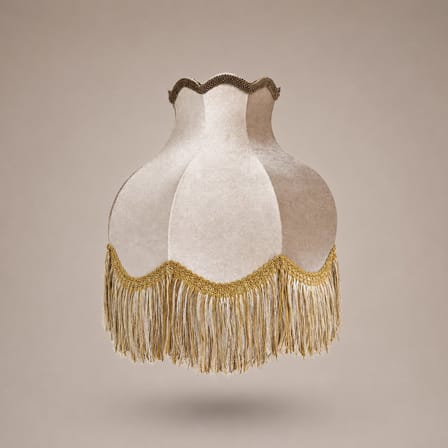 Vizon Kadife Kaplı Gold Püsküllü Detaylı El Yapımı Lambader Şapkası 45x45cm