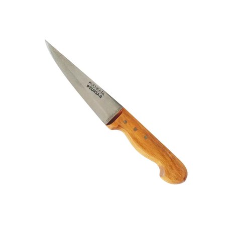 Bursa Kalın Sivri Kasap Bıçağı No:4, 20 Cm - Ahşap Sap