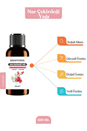 Doğal Nar Çekirdeği Yağı % 100 Saf 100 Ml
