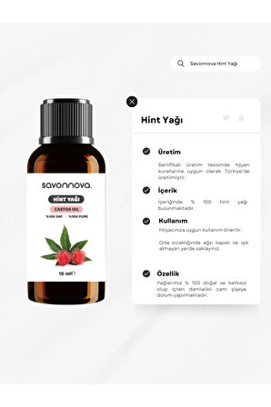 Doğal Hint Yağı % 100 Saf 10 Ml