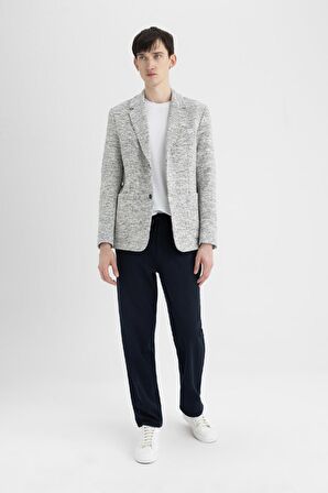 DeFacto Modern Fit Yarım Astar Düğmeli Cepli Blazer Ceket C6000AX24SPER13