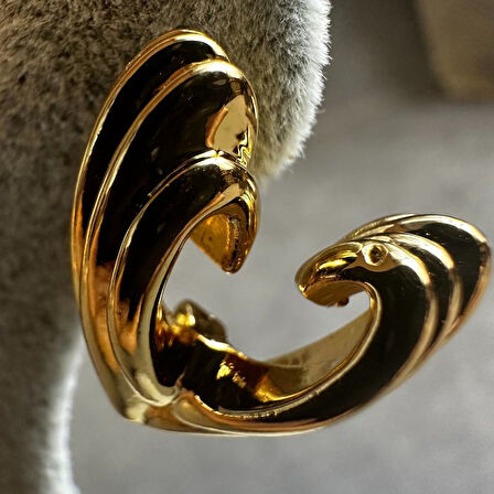 Uretti - İREM 3914 9516 Minimal Kalp V Tasarım Model Küpe