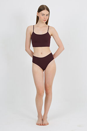 Yüksek Bel Basic Lazer Kesim Tanga Külot 3'lü Paket