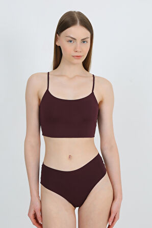 Yüksek Bel Basic Lazer Kesim Tanga Külot 3'lü Paket