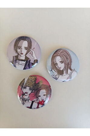 NANA Anime Buton Rozet 44 mm 3 Adet