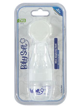 Baby Soft PP Mini Biberon Suluk Alıştırma Seti 30 ml Beyaz