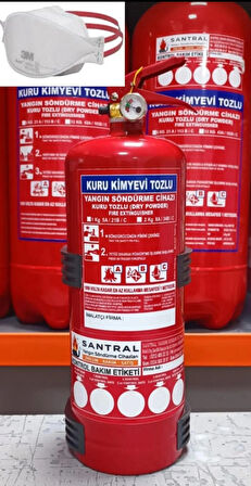 2 KG KKT YANGIN SÖNDÜRME TÜPÜ 3M N95 Maske hediyeli 