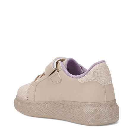 Günlük Kız Çocuk Sneaker Püskül Detaylı Oval Simli Burun Lastik Bağcıklı Cırtlı Spor Ayakkabı 3740