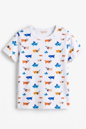 Öts Erkek Çocuk Pamuklu Pijama Takımı Kısa Kol Uzun Alt Desenli Gece Konforu (374002)