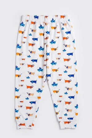 Öts Erkek Çocuk Pamuklu Pijama Takımı Kısa Kol Uzun Alt Desenli Gece Konforu (374002)