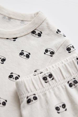 Öts Erkek Çocuk Pamuklu Pijama Takımı Kısa Kol Uzun Alt Desenli Premium Ev Stili (374004)