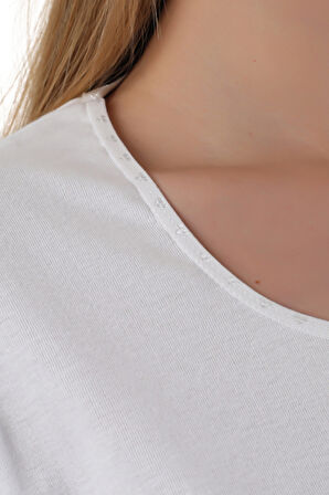 Kadın 3'Lü Fanila – %100 Ribana Kumaş