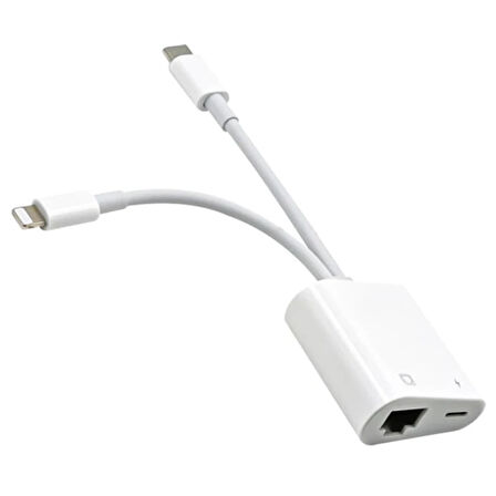 ALLY Type-C To Lightning RJ45 Dönüştürücü Adaptör Ethernet Kablosu