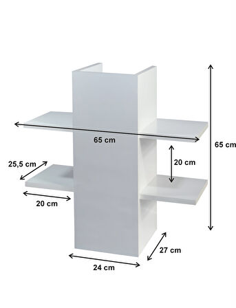 Lavabo Altı Dolap, Banyo Dolabı, Banyo Düzenleyici Raflar, Beyaz, AsudeHome