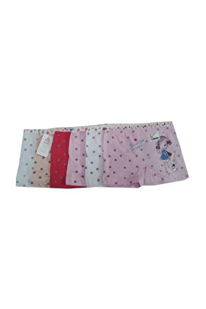 Kız Çocuk Renkli Desenli Baskılı Boxer Külot 10'lu Paket 42412